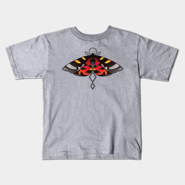 Garden Tiger Moth Kids T-Shirt by IndigoCarter